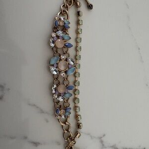 Elegant Gold and Blue Women's Bracelet